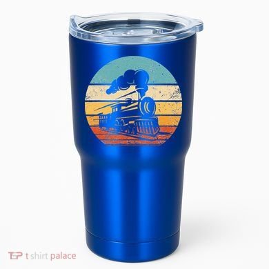 Train Vintage Sunset Retro Engineer Engine Conductor Tumbler