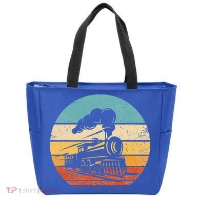 Train Vintage Sunset Retro Engineer Engine Conductor Tote Bag