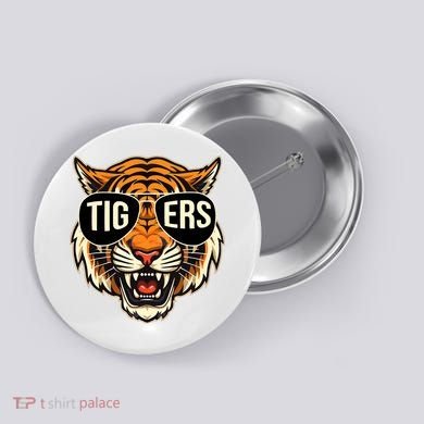 Tigers Vintage Sports Name Design Button