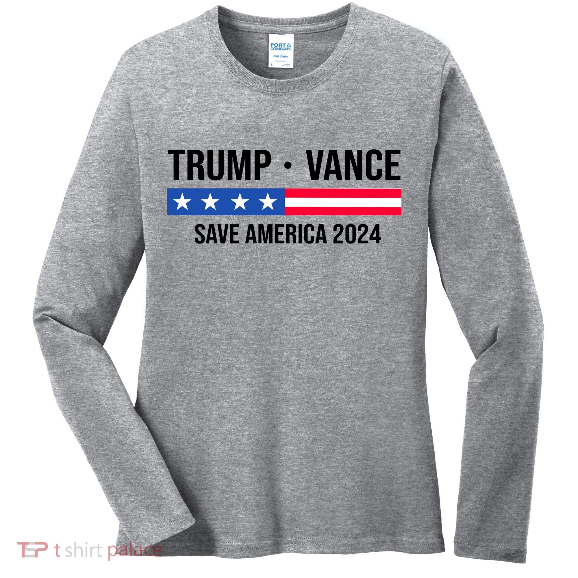 Trump Vance Save America 2024 Usa Election Women's Long Sleeve Shirt