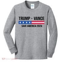 Trump Vance Save America 2024 Usa Election Kids Long Sleeve Shirt thumb 0