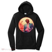 Trump Vice Style Sunglasses And Flamingos In Miami Women's Hoodie thumb 0