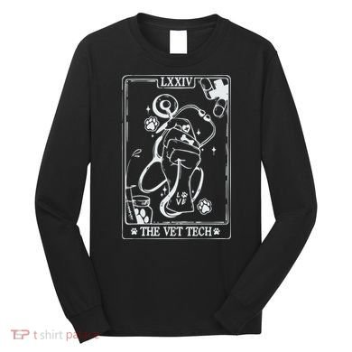 The Vet Tech Tarot Card Funny Veterinary Tech Long Sleeve Shirt