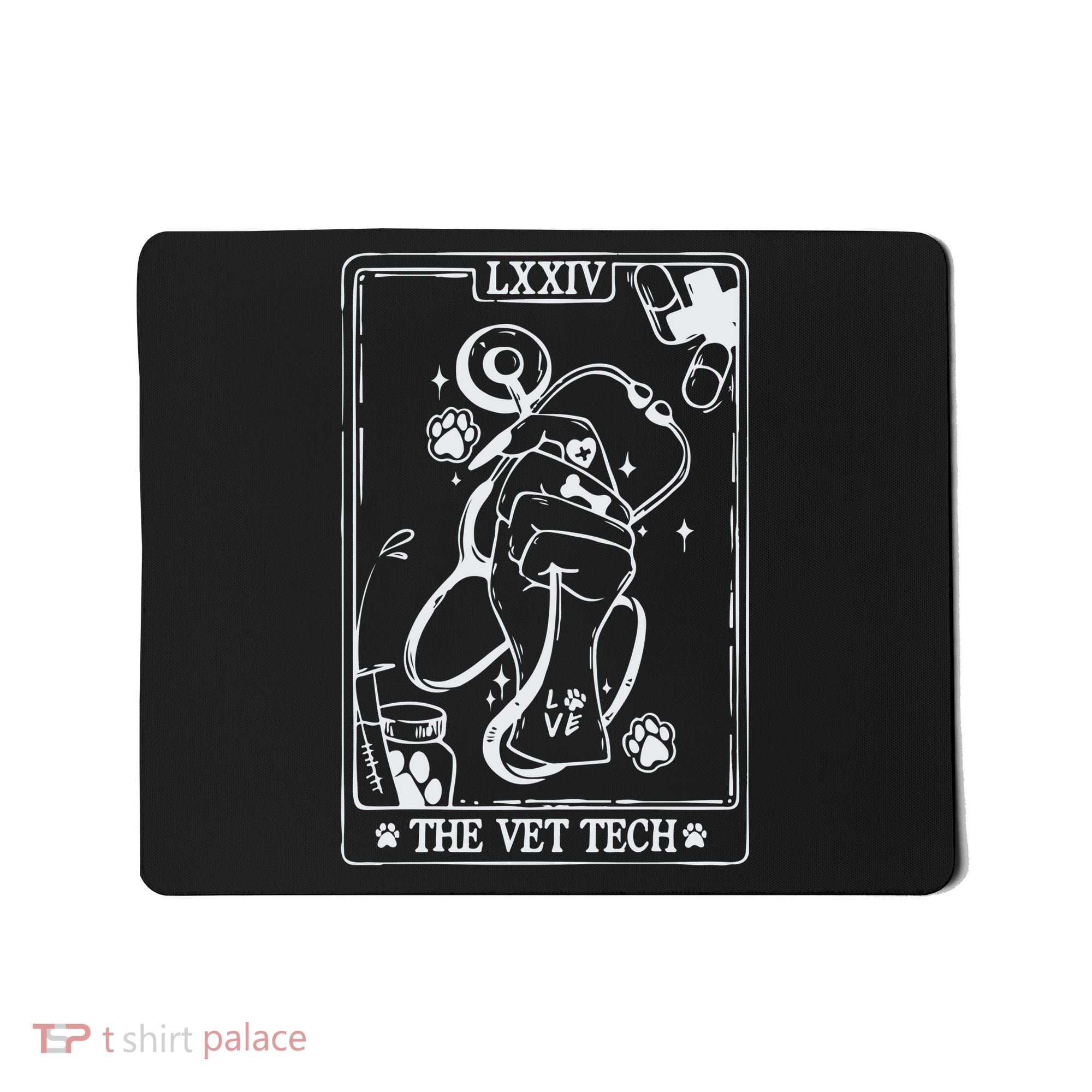 The Vet Tech Tarot Card Funny Veterinary Tech Mousepad