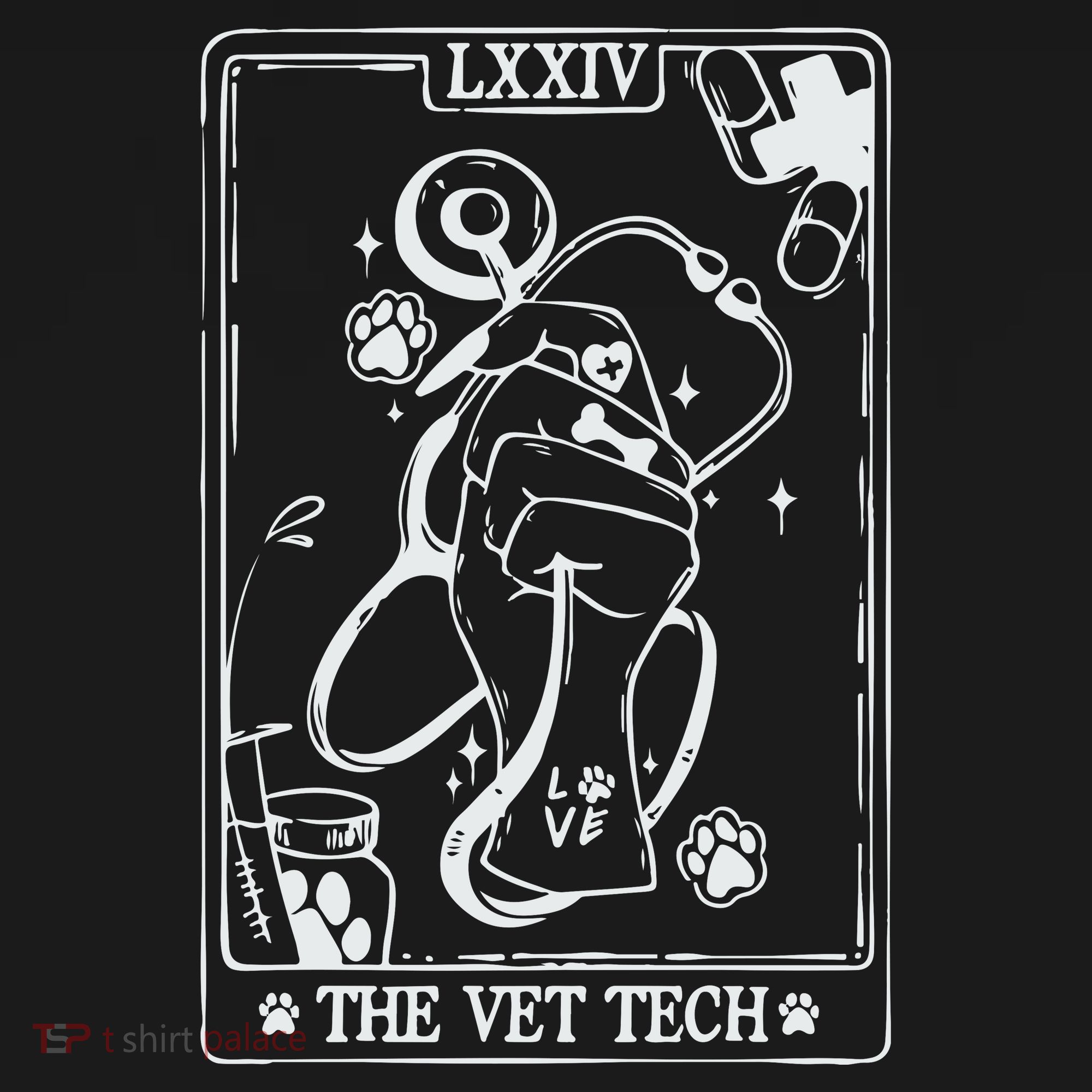The Vet Tech Tarot Card Funny Veterinary Tech Women's Tank Top