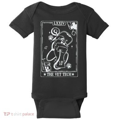 The Vet Tech Tarot Card Funny Veterinary Tech Baby Bodysuit