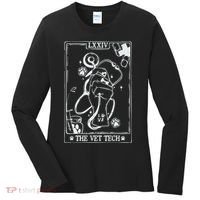 The Vet Tech Tarot Card Funny Veterinary Tech Women's Long Sleeve Shirt thumb 0