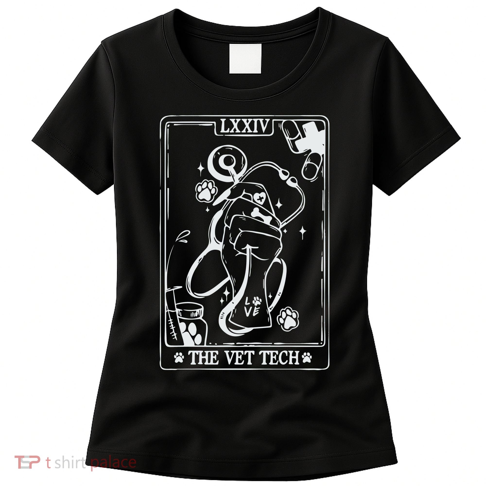 The Vet Tech Tarot Card Funny Veterinary Tech Women's T-Shirt