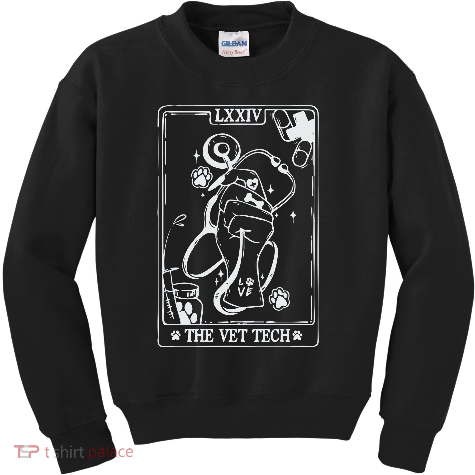 The Vet Tech Tarot Card Funny Veterinary Tech Kids Sweatshirt