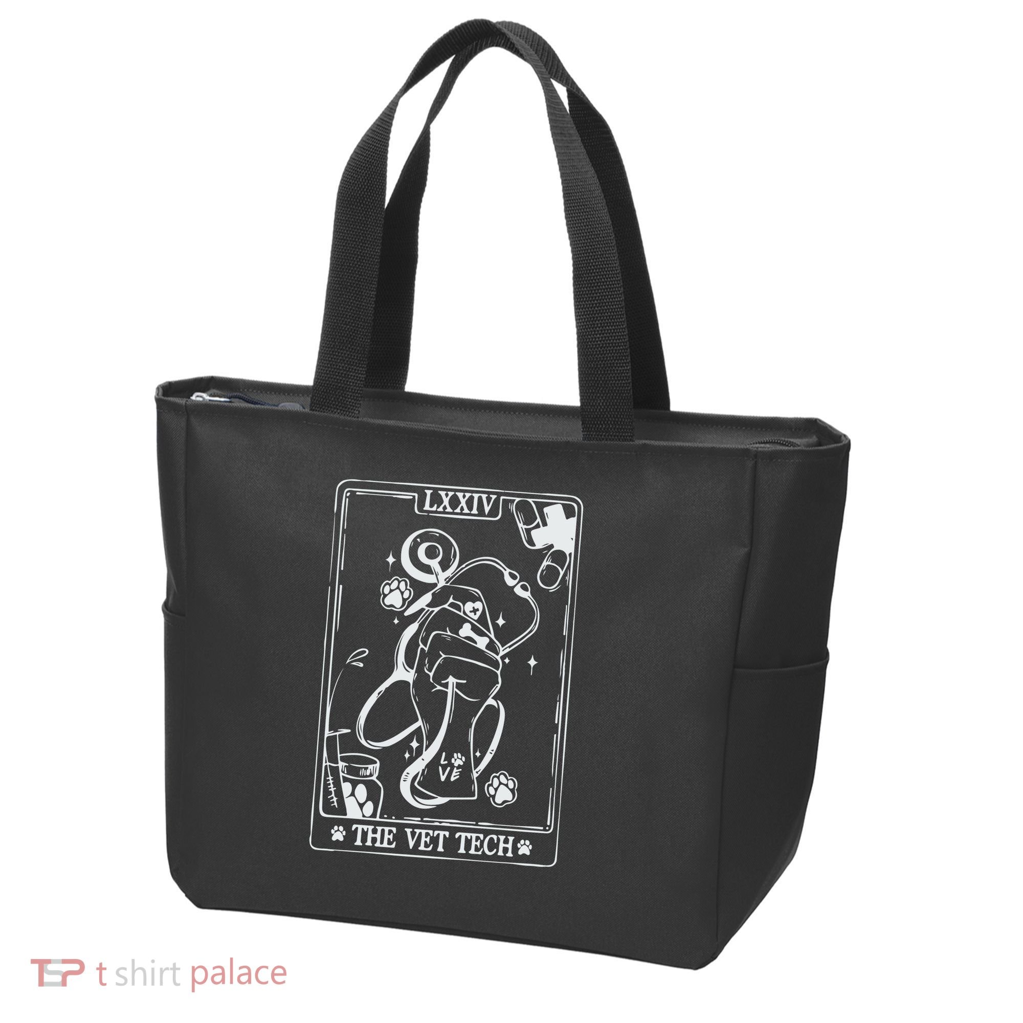 The Vet Tech Tarot Card Funny Veterinary Tech Tote Bag