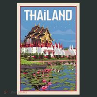Thailand Vintage Travel Poster T-Shirt thumb 7