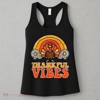 Thankful Vibes Turkey Rainbow Thanksgiving Women Women's Tank Top thumb 3
