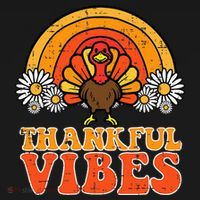 Thankful Vibes Turkey Rainbow Thanksgiving Women Women's Tank Top thumb 5