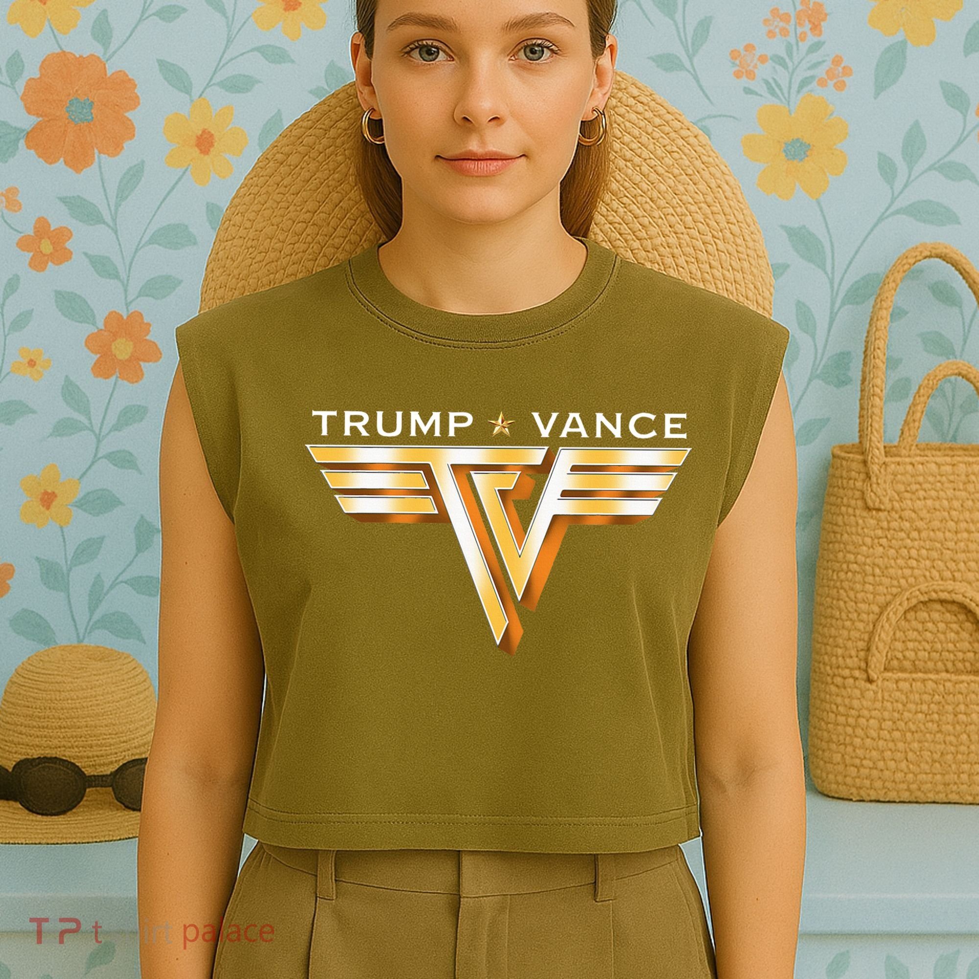 Trump Vance Garment-Dyed Women's Muscle Tee
