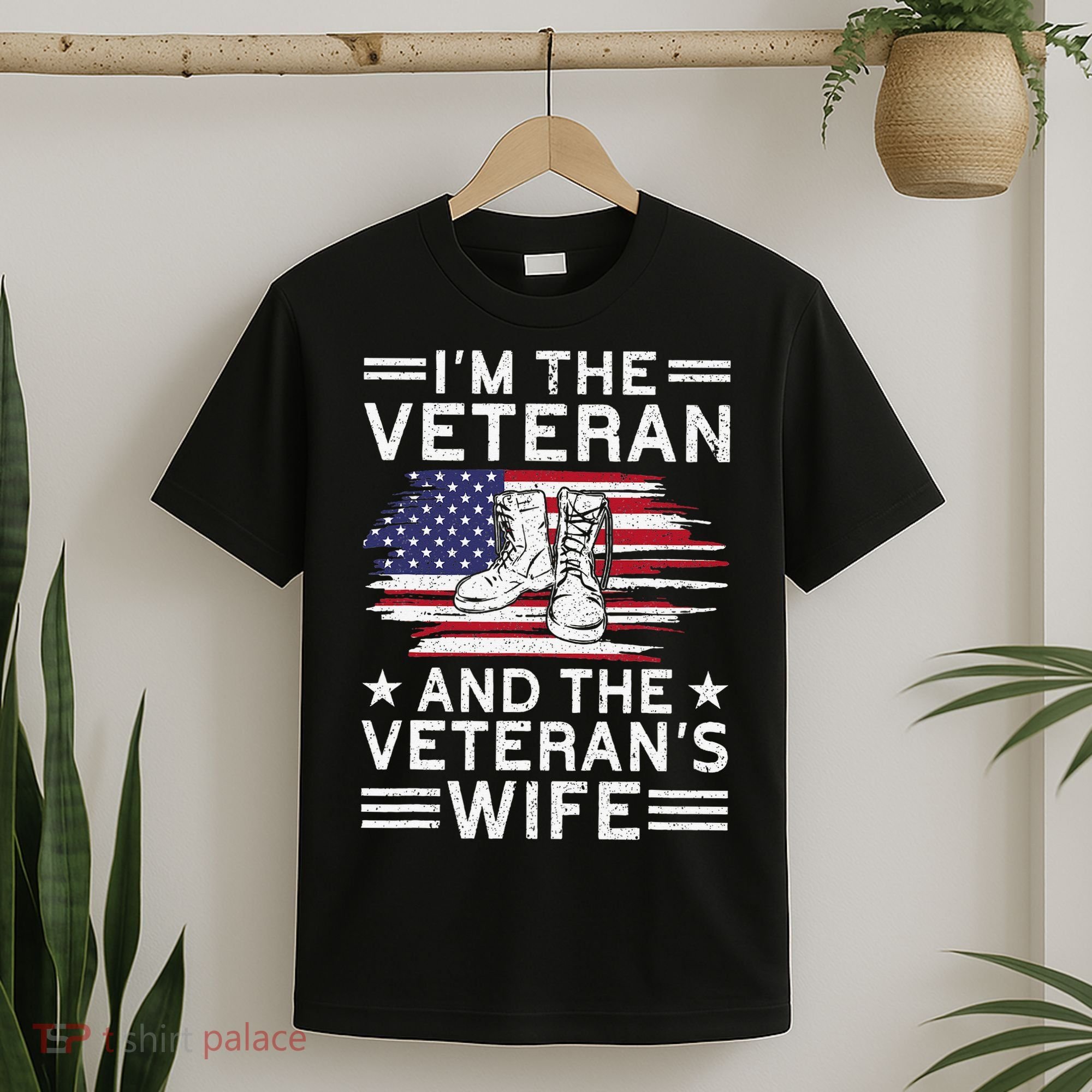 The Veterans Wife Proud American Veteran Wife T-Shirt