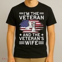 The Veterans Wife Proud American Veteran Wife T-Shirt thumb 3