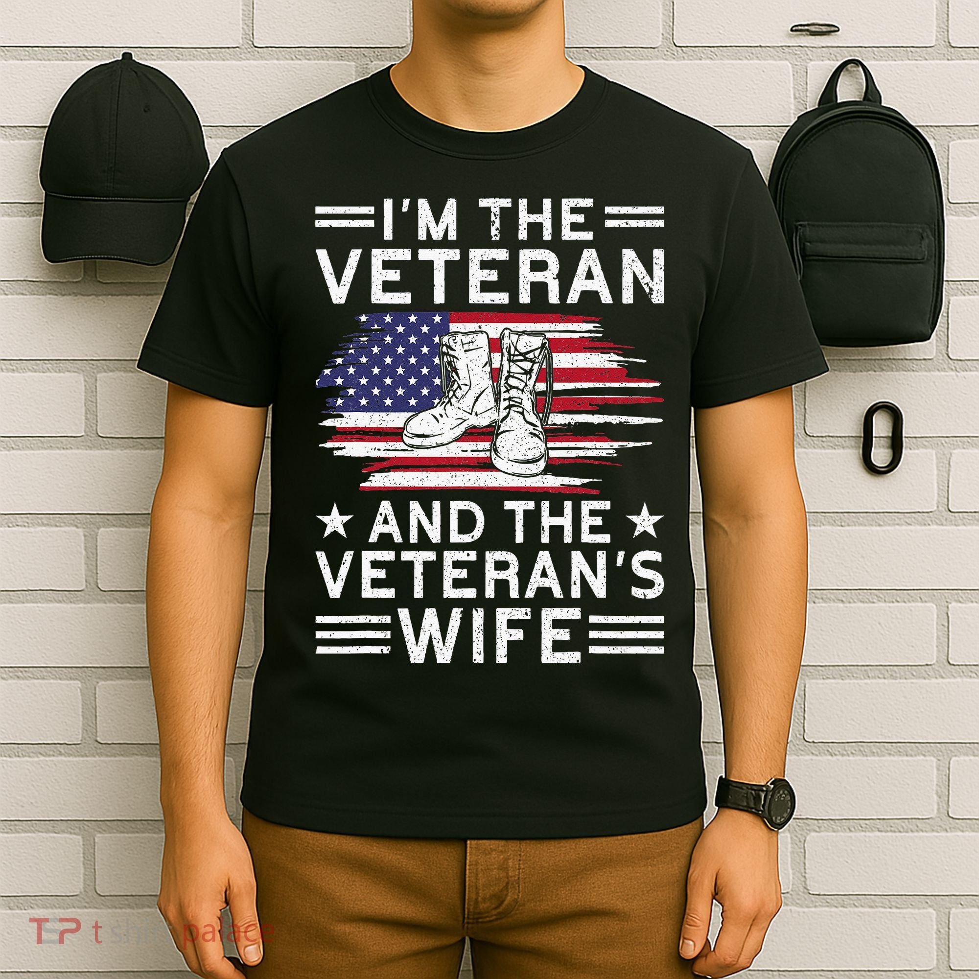 The Veterans Wife Proud American Veteran Wife T-Shirt