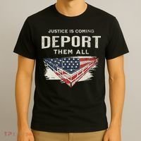 Trump Won 2024 Justice Is Coming Deport Them All Wall T-Shirt thumb 3