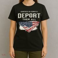Trump Won 2024 Justice Is Coming Deport Them All Wall T-Shirt thumb 4