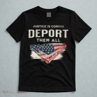 Trump Won 2024 Justice Is Coming Deport Them All Wall T-Shirt thumb 5