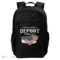Trump Won 2024 Justice Is Coming Deport Them All Wall Backpack thumb 0
