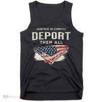 Trump Won 2024 Justice Is Coming Deport Them All Wall Tank Top thumb 0