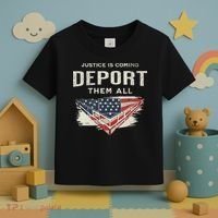 Trump Won 2024 Justice Is Coming Deport Them All Wall Toddler T-Shirt thumb 3