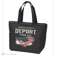 Trump Won 2024 Justice Is Coming Deport Them All Wall Tote Bag thumb 3