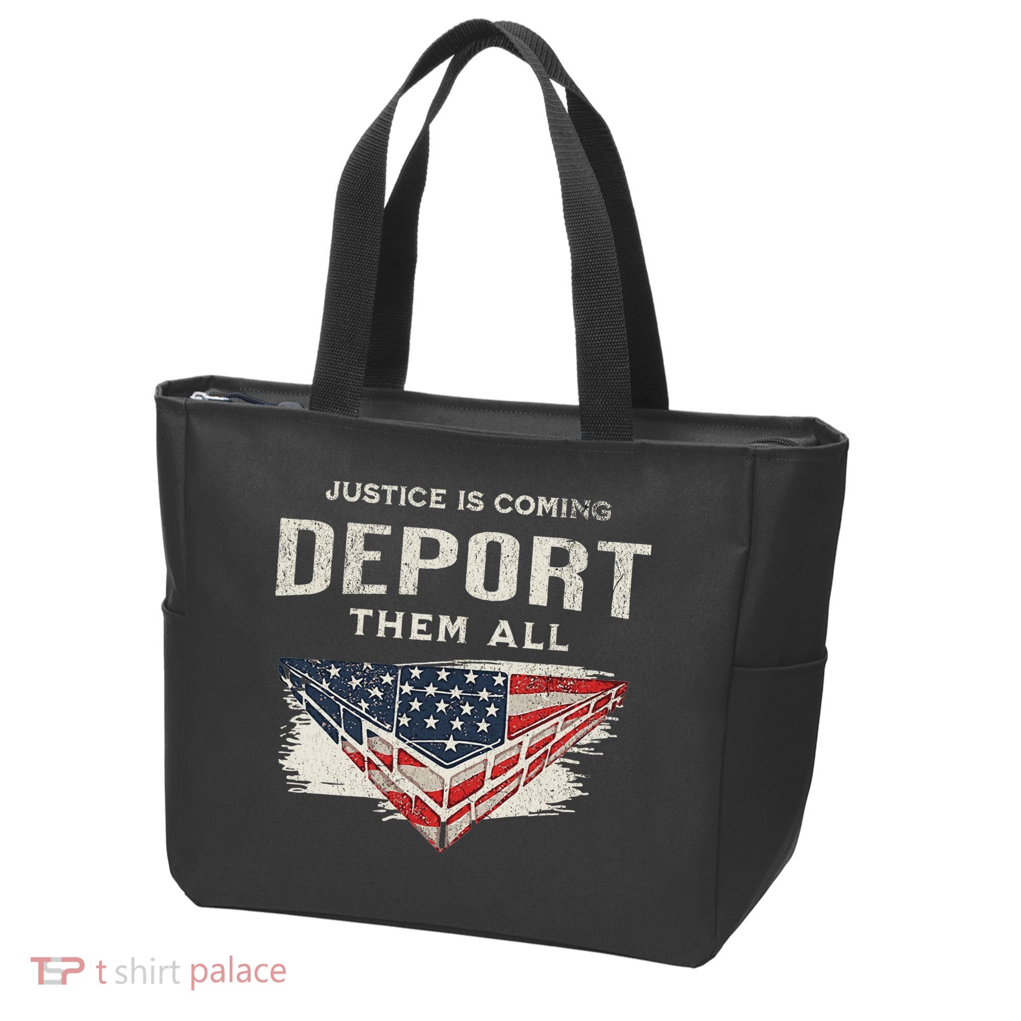 Trump Won 2024 Justice Is Coming Deport Them All Wall Tote Bag
