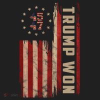 Trump Won 2024 45 47th President Usa Flag Women's Sweatshirt thumb 2