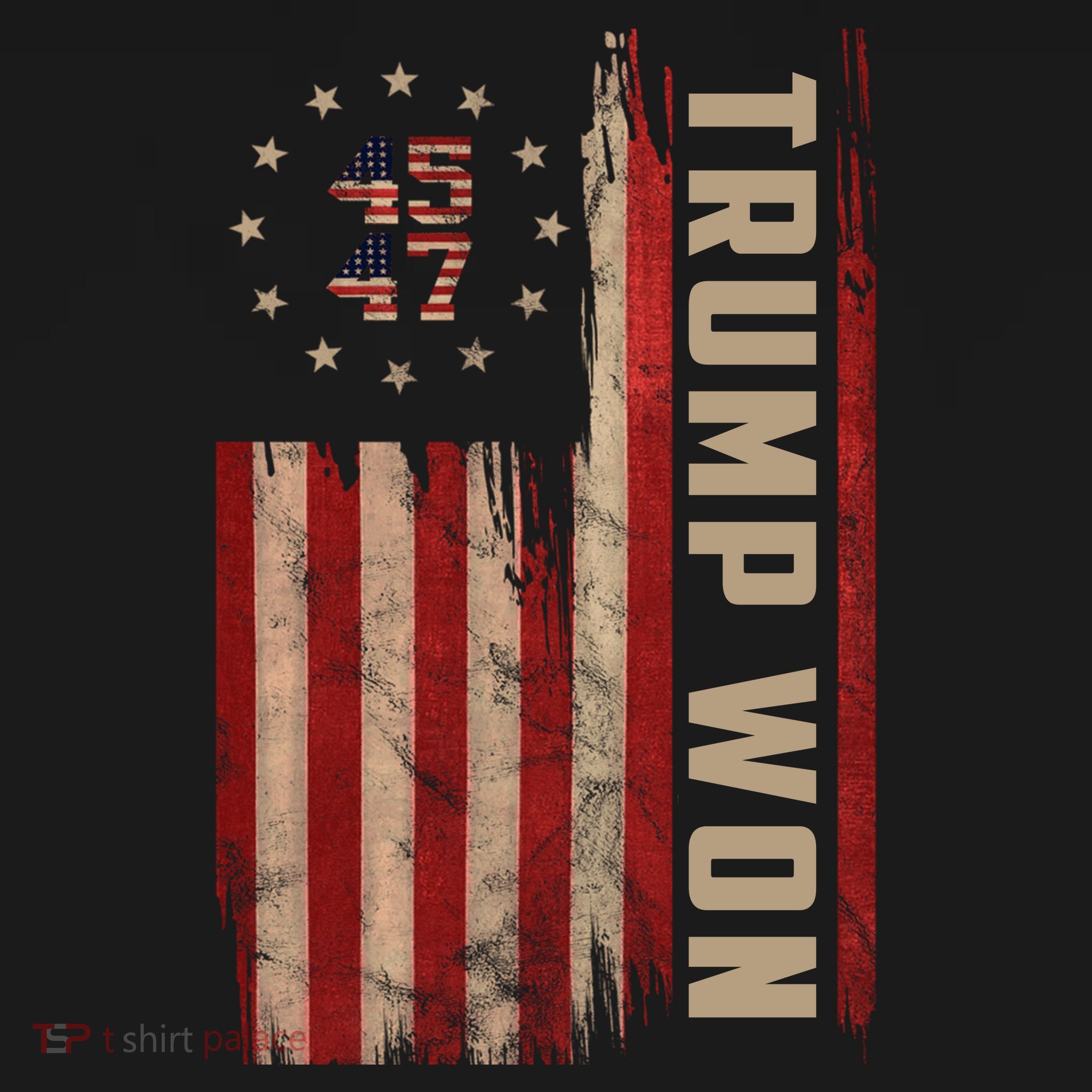 Trump Won 2024 45 47th President Usa Flag Toddler Hoodie