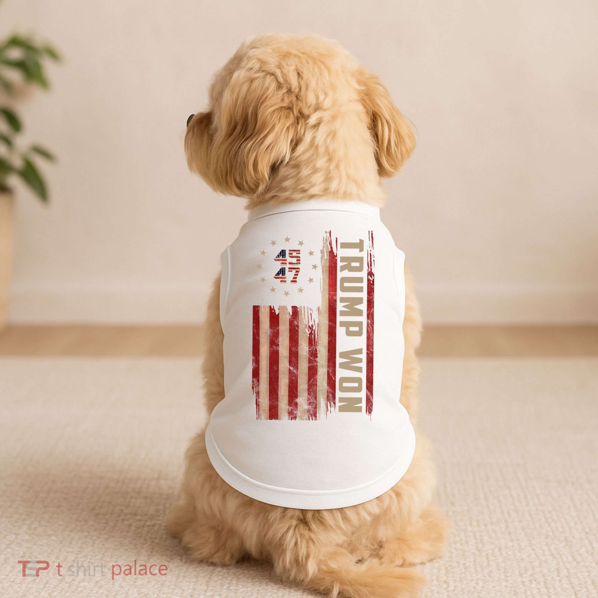 Trump Won 2024 45 47th President Usa Flag Doggie Tank