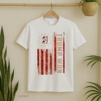 Trump Won 2024 45 47th President Usa Flag T-Shirt thumb 2