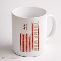 Trump Won 2024 45 47th President Usa Flag Coffee Mug thumb 1