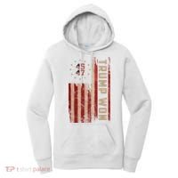 Trump Won 2024 45 47th President Usa Flag Women's Hoodie thumb 0