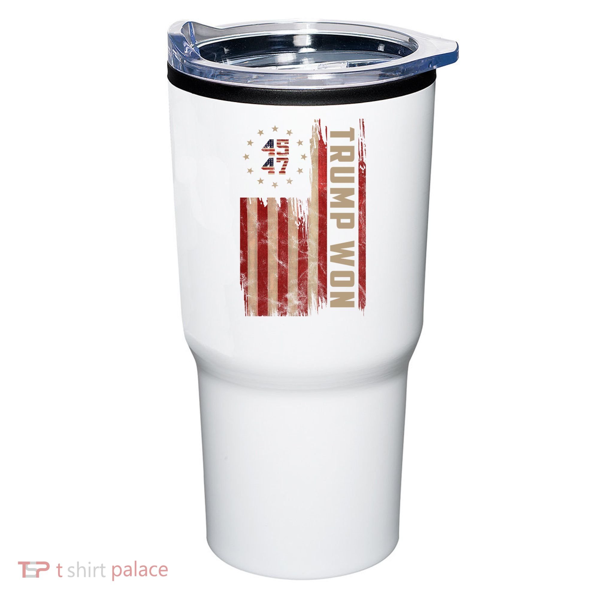Trump Won 2024 45 47th President Usa Flag Tumbler