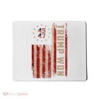 Trump Won 2024 45 47th President Usa Flag Mousepad thumb 0