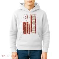 Trump Won 2024 45 47th President Usa Flag Kids Hoodie thumb 4