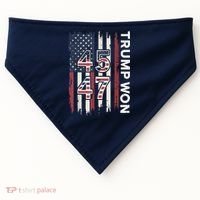 Trump Won 45 47 USA-Made Doggie Bandana thumb 0