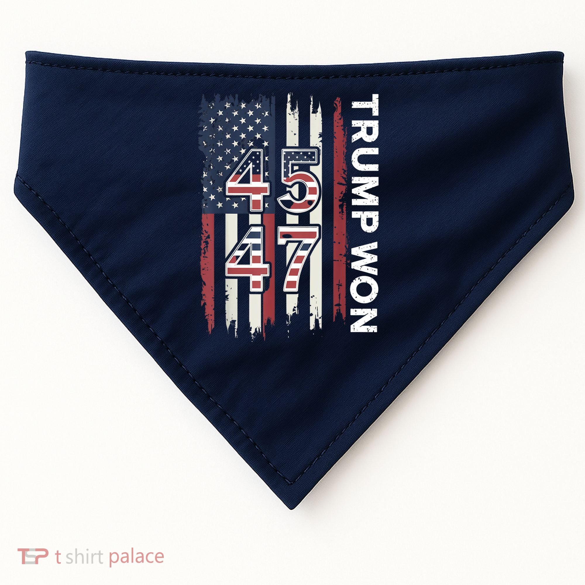 Trump Won 45 47 USA-Made Doggie Bandana