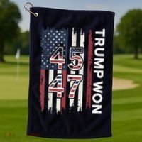 Trump Won 45 47 Golf Towel thumb 1