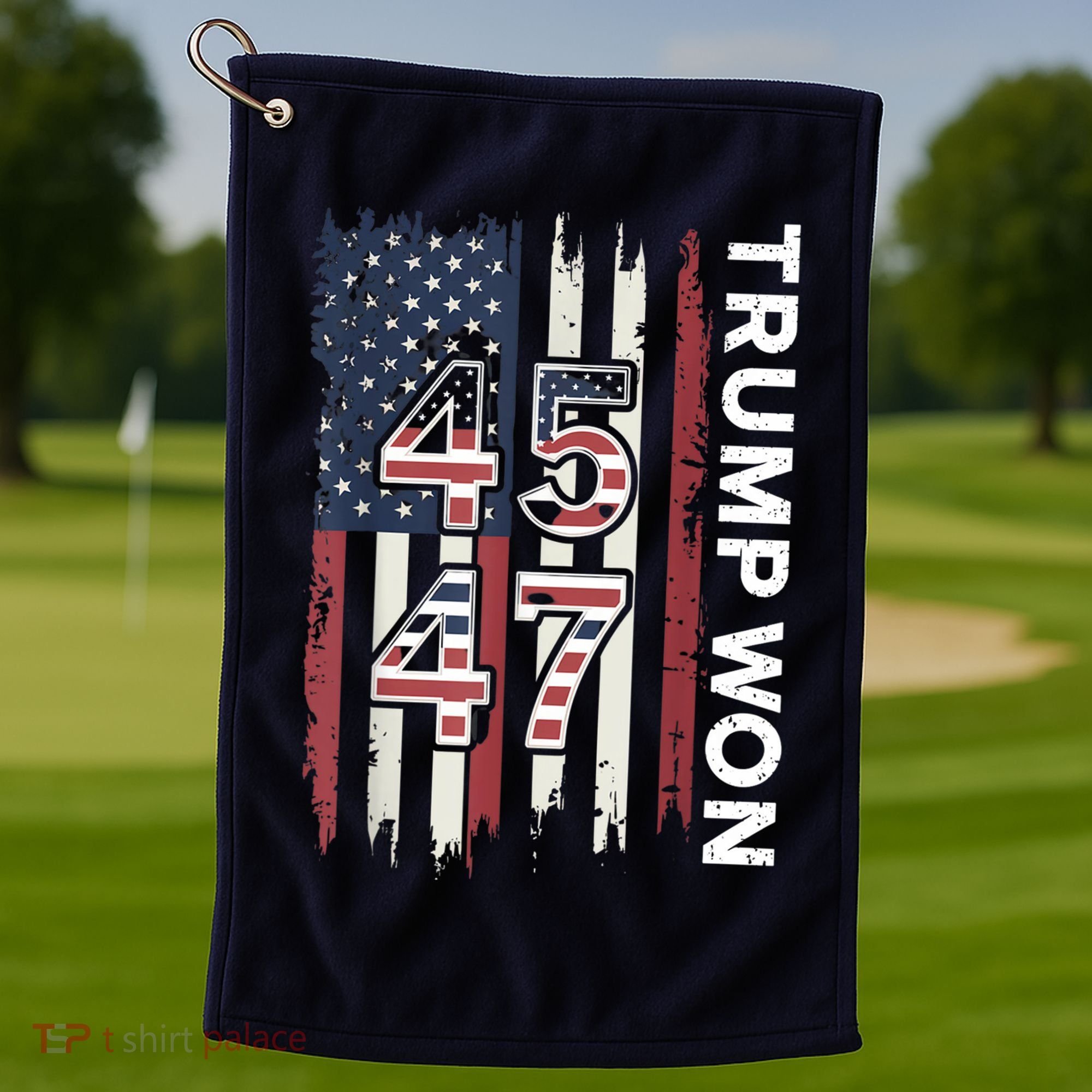 Trump Won 45 47 Golf Towel