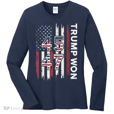 Trump Won 45 47 Women's Long Sleeve Shirt