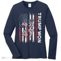 Trump Won 45 47 Women's Long Sleeve Shirt thumb 0