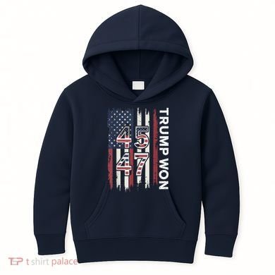 Trump Won 45 47 Kids Hoodie