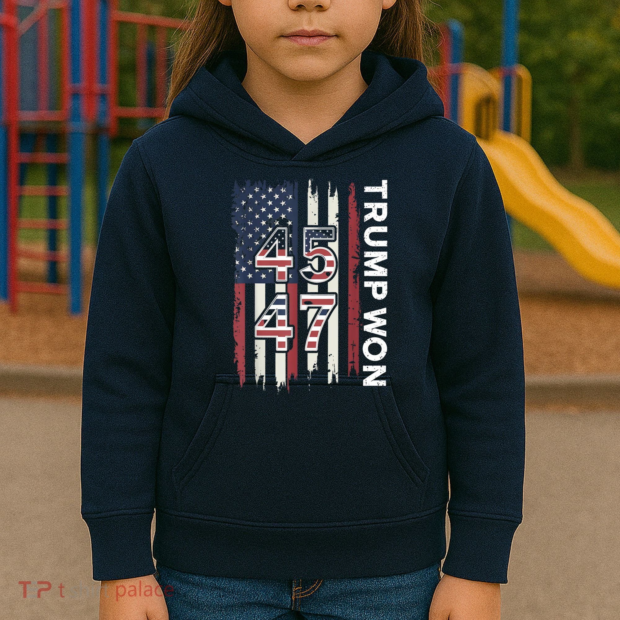 Trump Won 45 47 Kids Hoodie