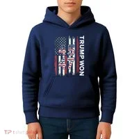 Trump Won 45 47 Kids Hoodie thumb 4