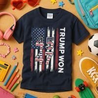 Trump Won 45 47 Kids T-Shirt thumb 3