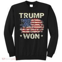 Trump Won 4th of July American Flag Sweatshirt thumb 0