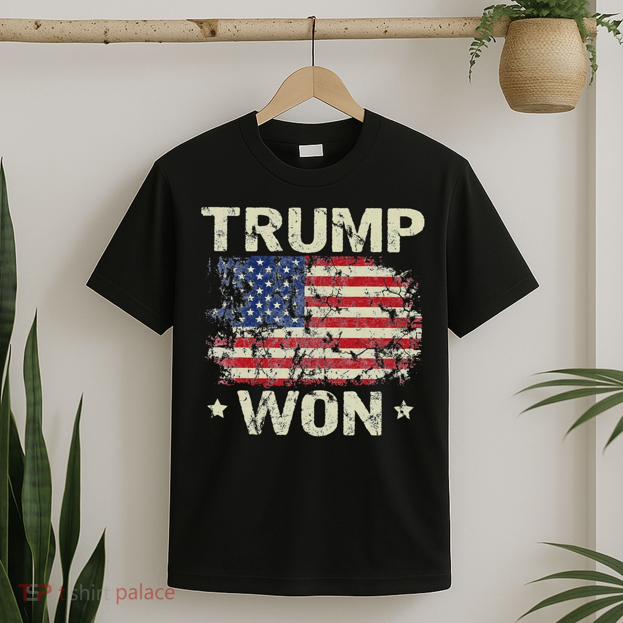 Trump Won 4th of July American Flag T-Shirt
